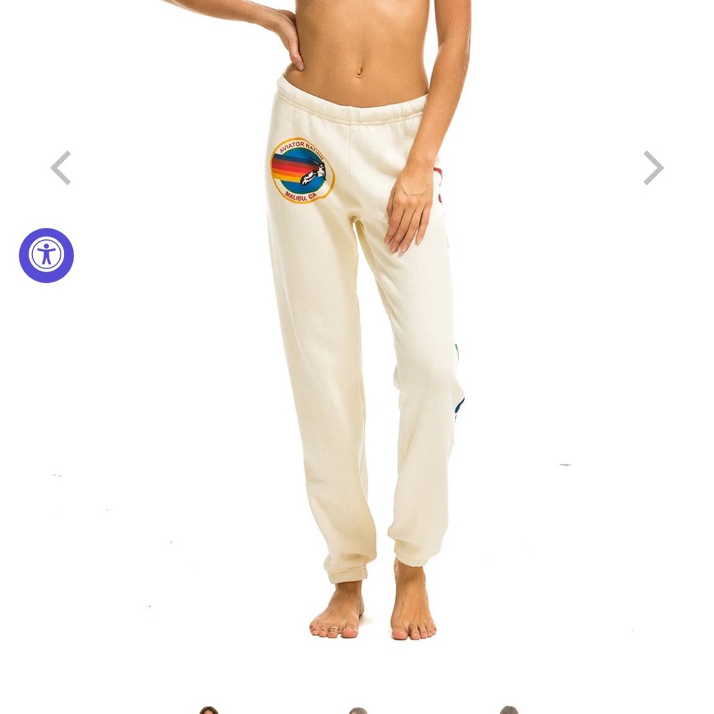 Aviator Nation Vintage White Sweatpants